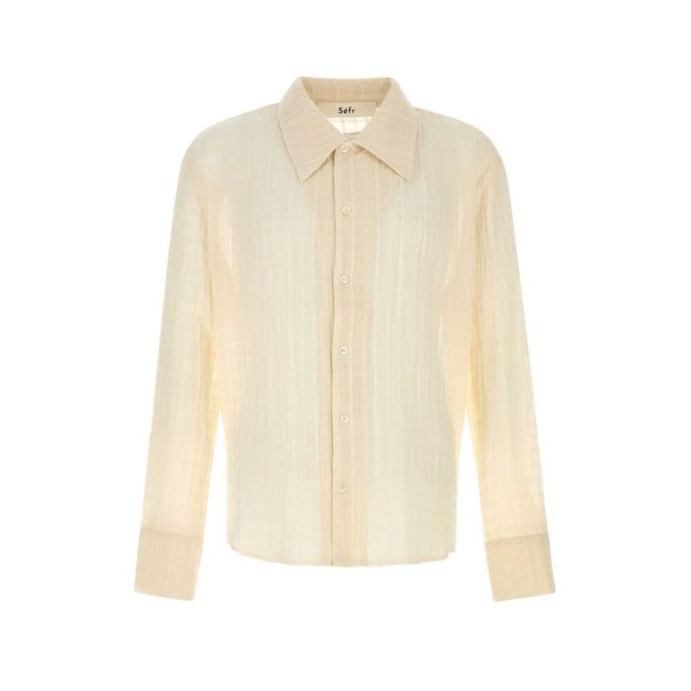 Sefr Men Cream Cotton Ignacio Shirt
